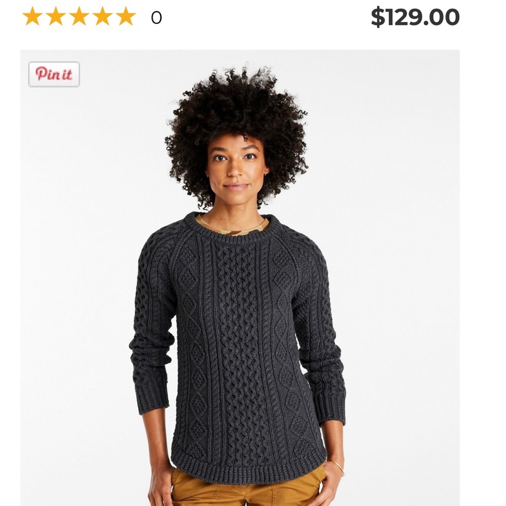 LL Bean Signature fisherman sweater size xs